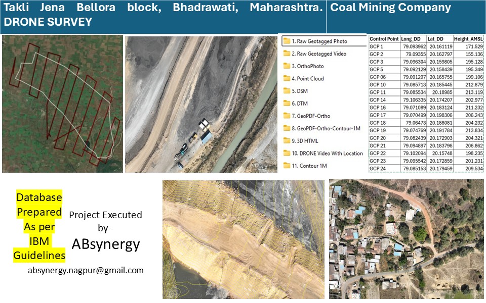 Takli Jena Bellora Block, Bhadrawati — DRONE Survey — Vasudhayan project for Mining Sector Client
