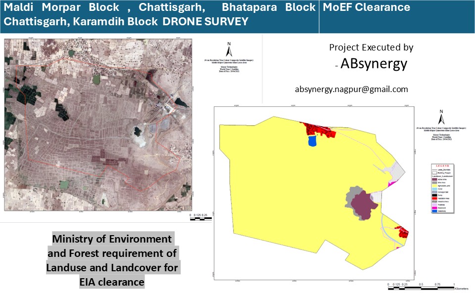 Maldi Morpar, Bhatapara and Karamdih Blocks, Chhattisgarh — DRONE Survey — Vasudhayan project for Mining Sector Client