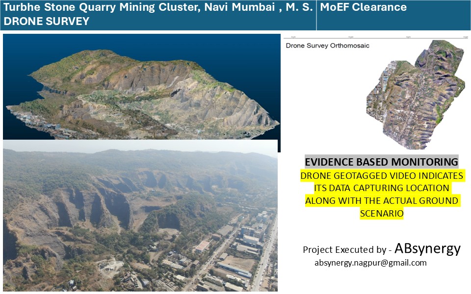 Turbhe Stone Quarry Mining Cluster, Navi Mumbai — DRONE Survey — Vasudhayan project for Mining Sector Client