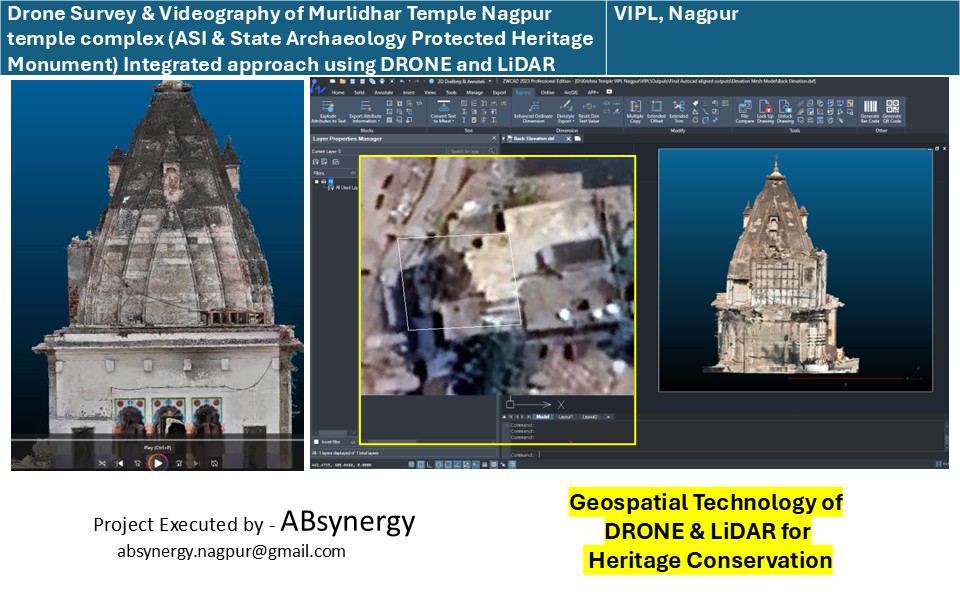 Drone Survey & Videography of Murlidhar Temple Complex, Nagpur — Mandirayan ™ project for VIPL, Nagpur